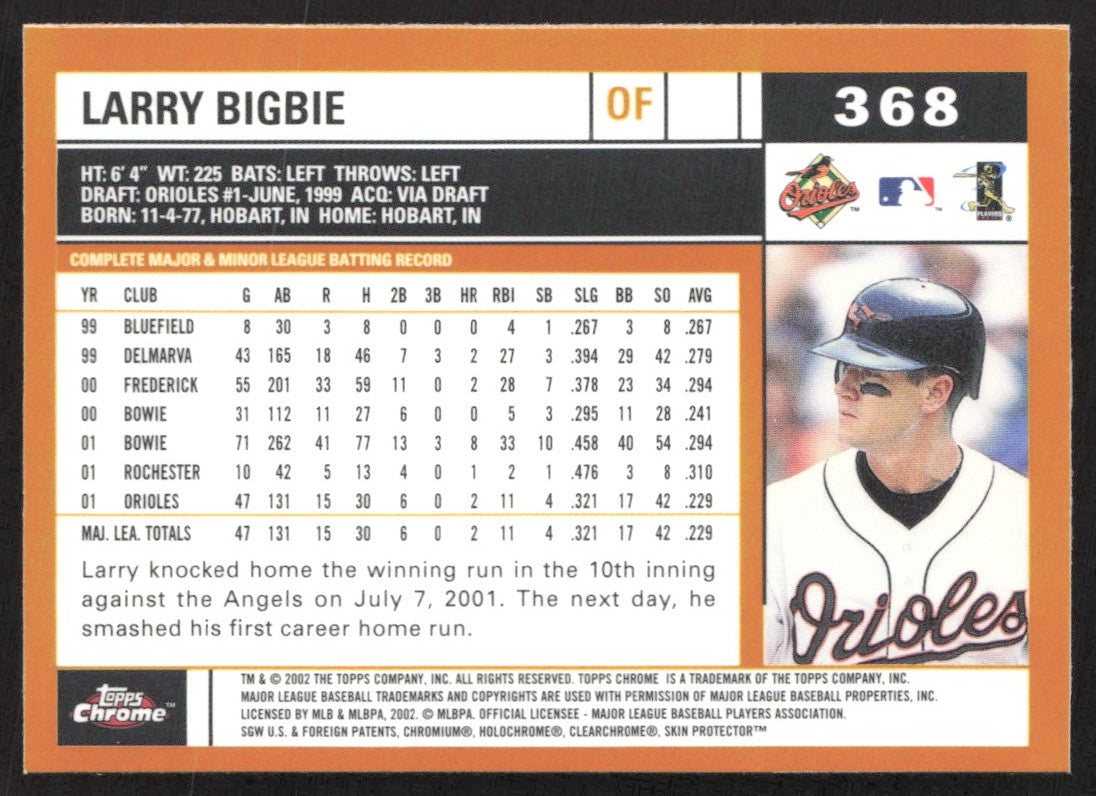 2002 Topps Chrome 368 Larry Bigbie