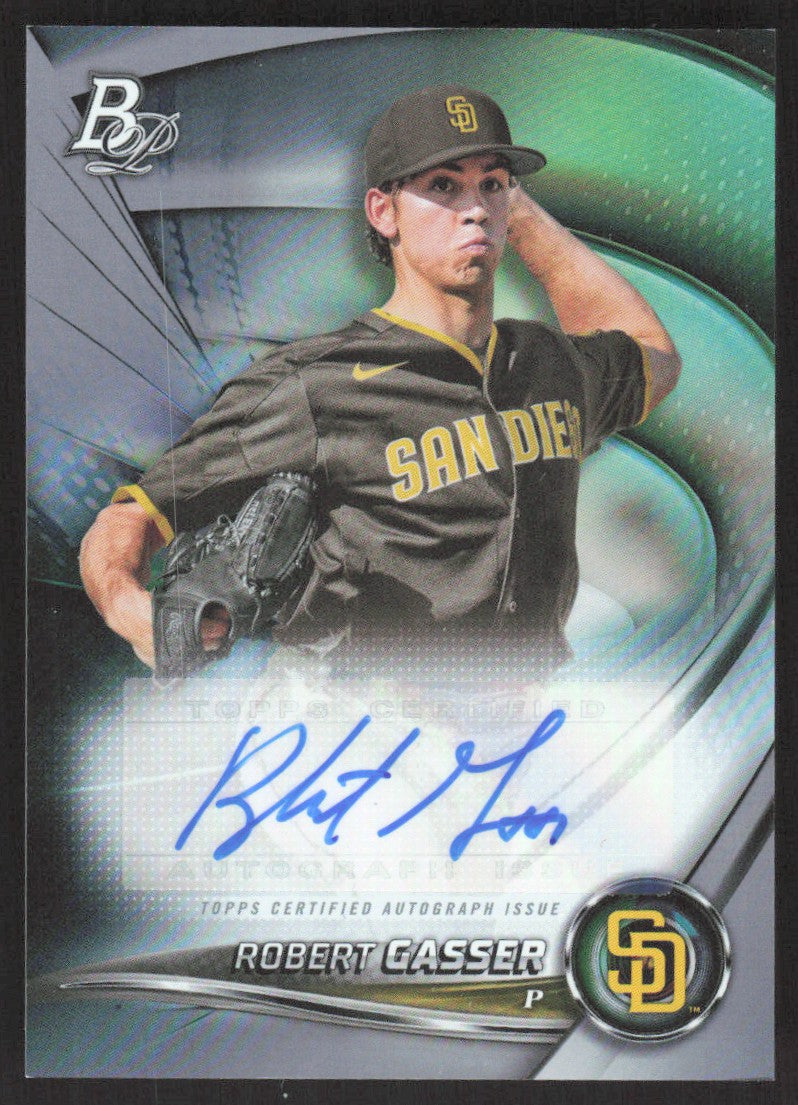 2022 Bowman Platinum #TOP-15 Robert Gasser Top Prospect Autograph