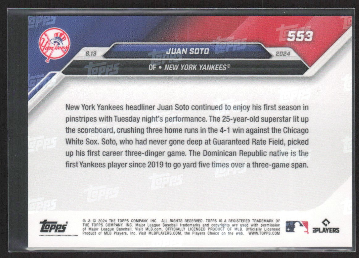 2024 Topps Now Juan Soto #553