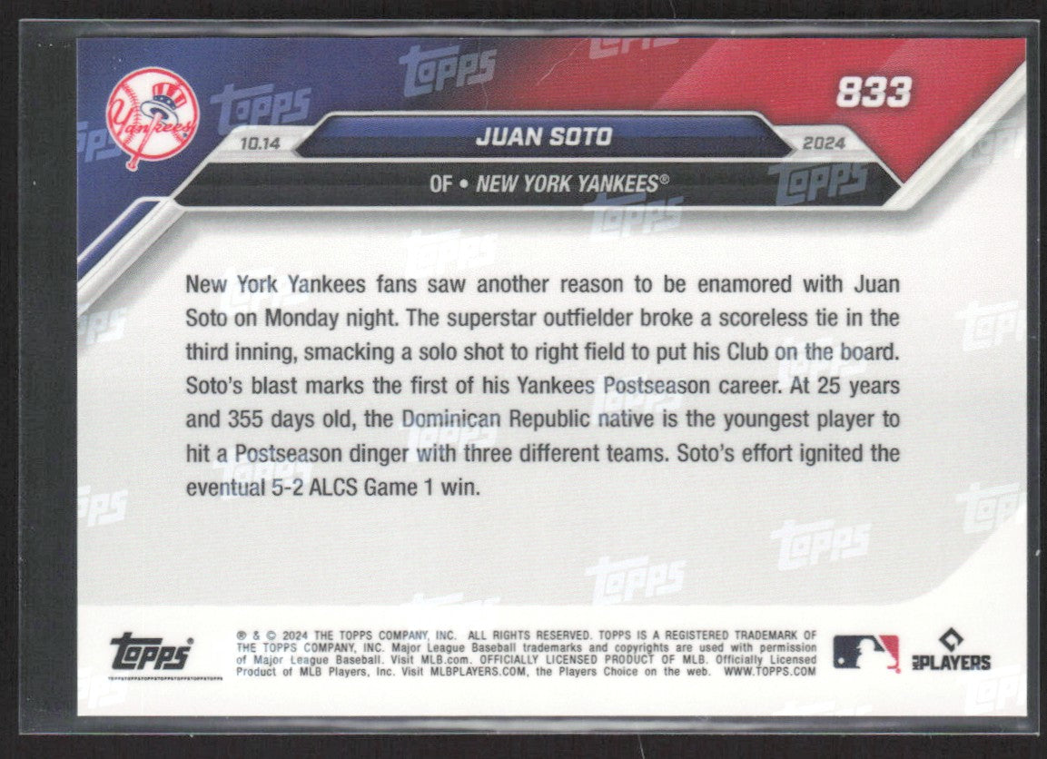 2024 Topps Now Juan Soto #833