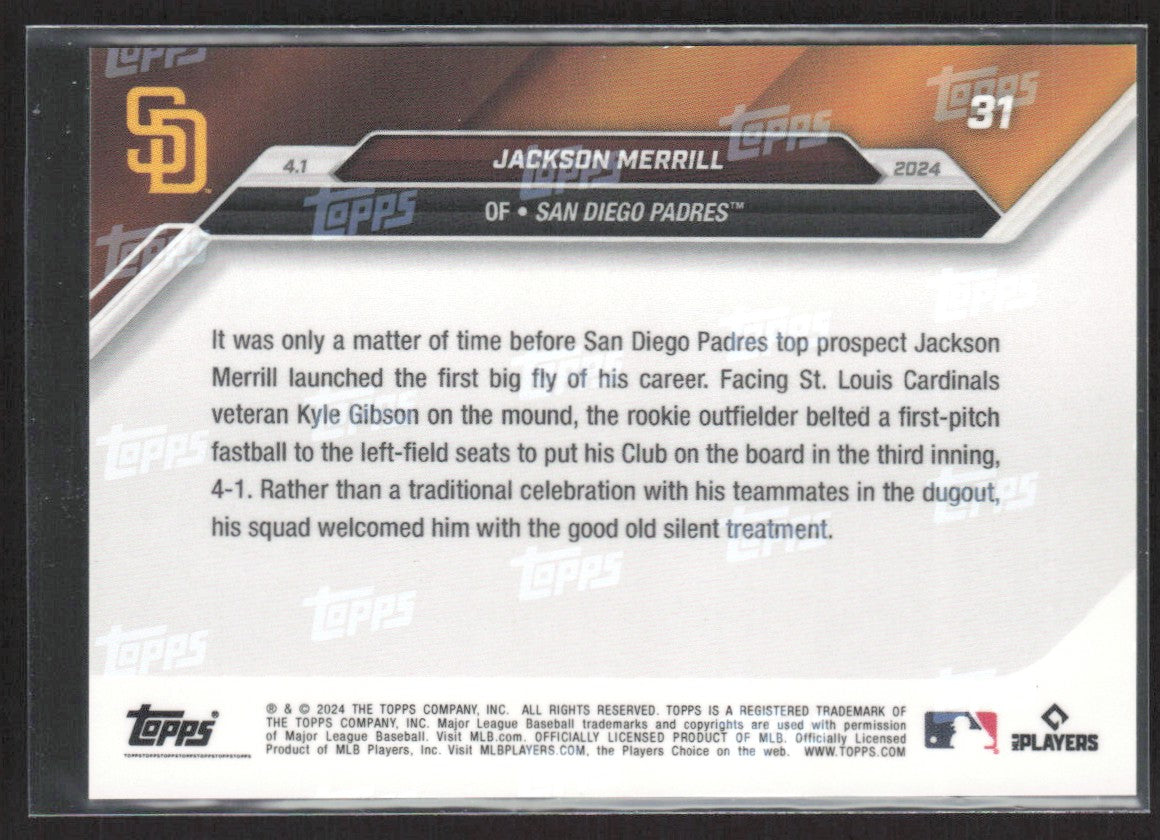 2024 Topps Now Jackson Merrill #31