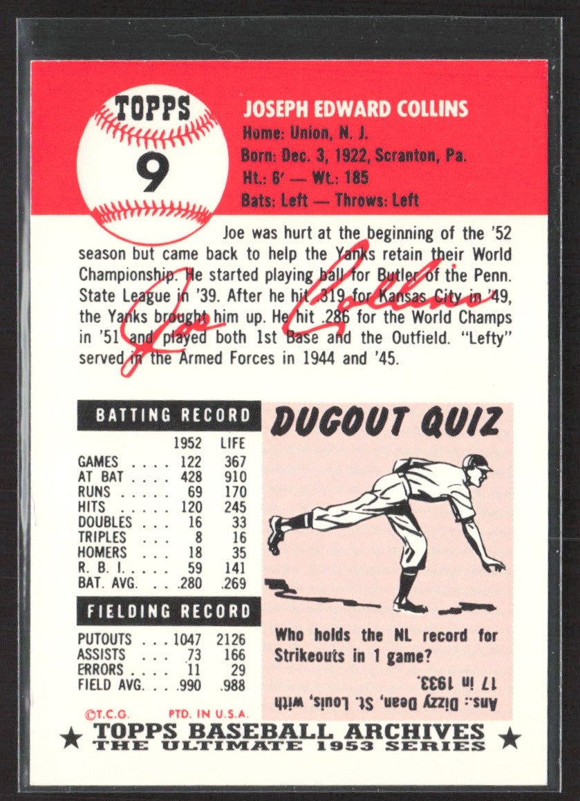 1991 Topps Archives 1953 Joe Collins #9