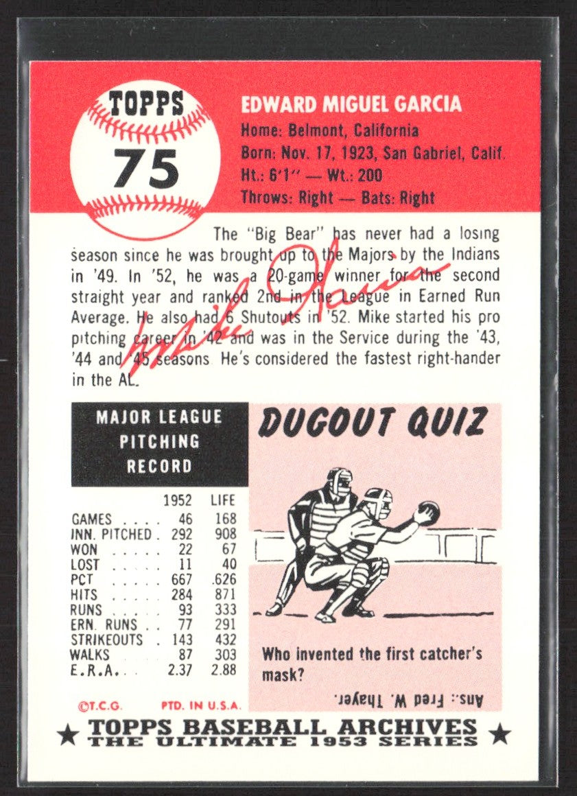 1991 Topps Archives 1953 Mike Garcia #75