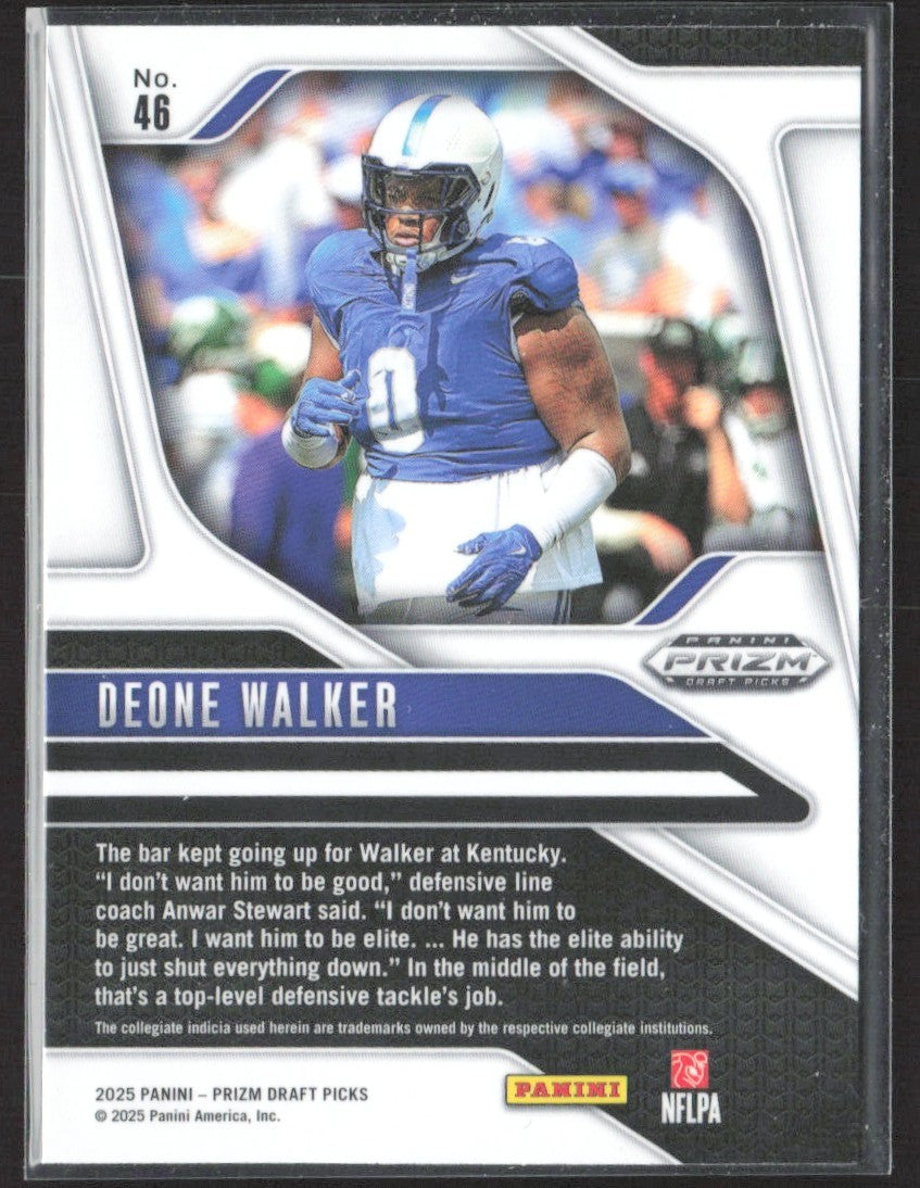 2025 Panini Prizm Draft Picks #46 Deone Walker