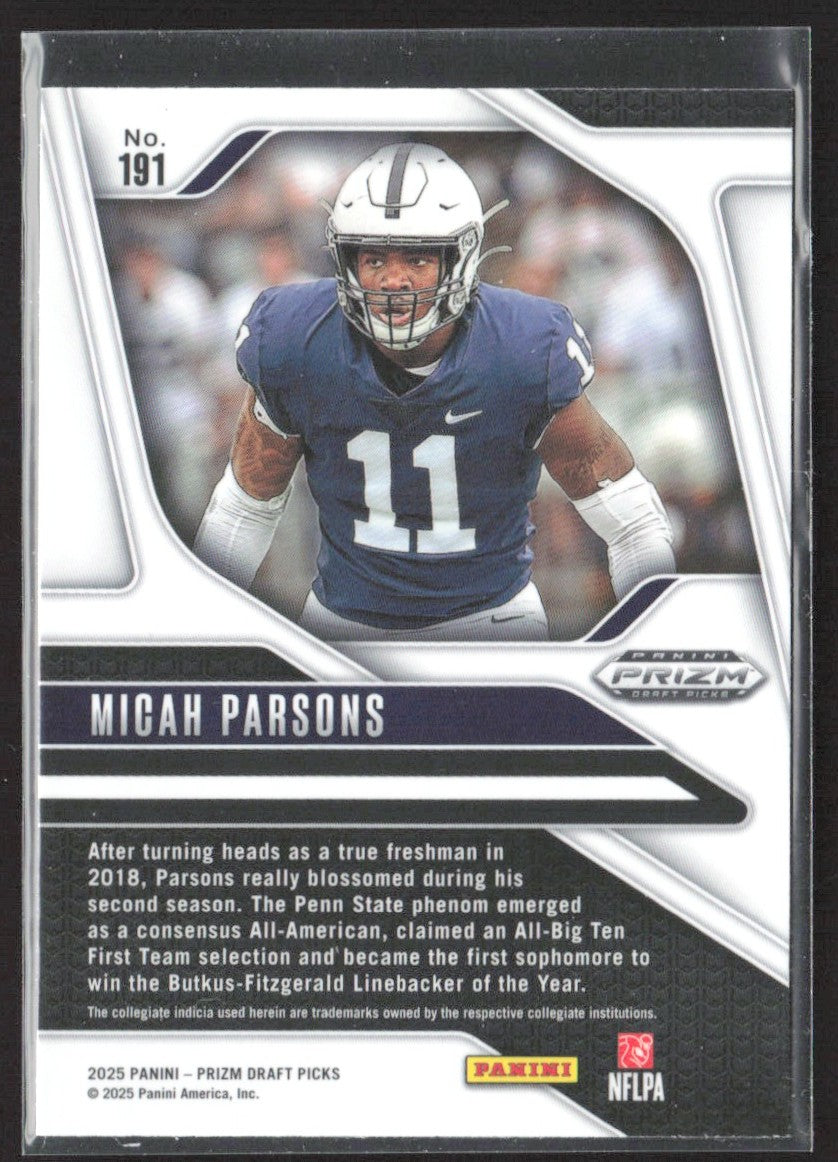 2025 Panini Prizm Draft Picks #191 Micah Parsons