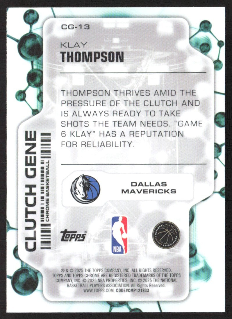 2025-26 Topps Chrome Klay Thompson Clutch Gene #CG-13