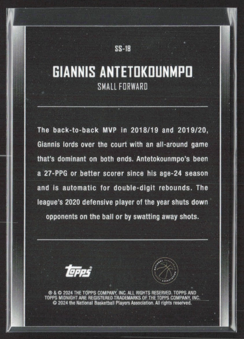 2023-24 Topps Midnight Giannis Antetokounmpo Star Studded #SS-18