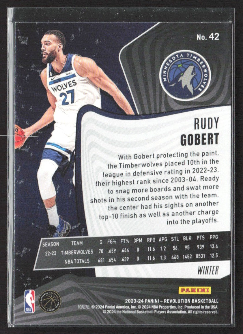 2023-24 Panini Revolution Rudy Gobert Winter #42