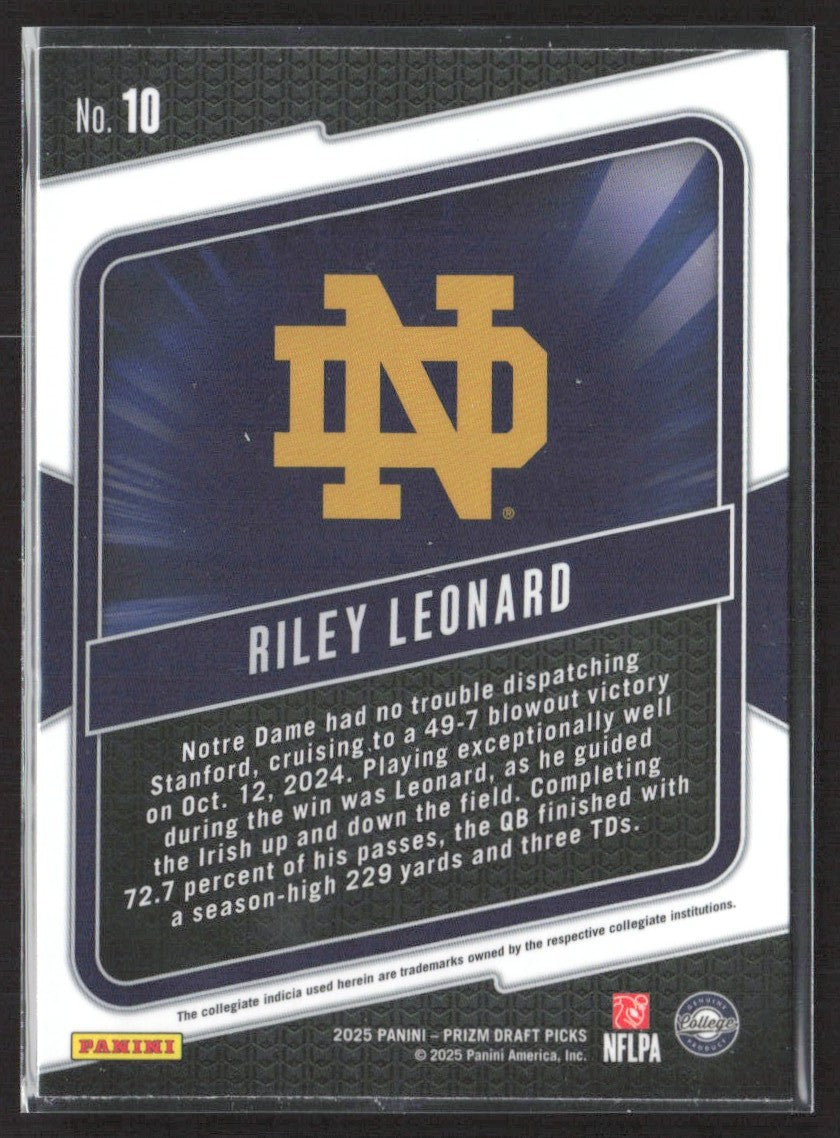 2025 Panini Prizm Draft Picks Riley Leonard Hype #10