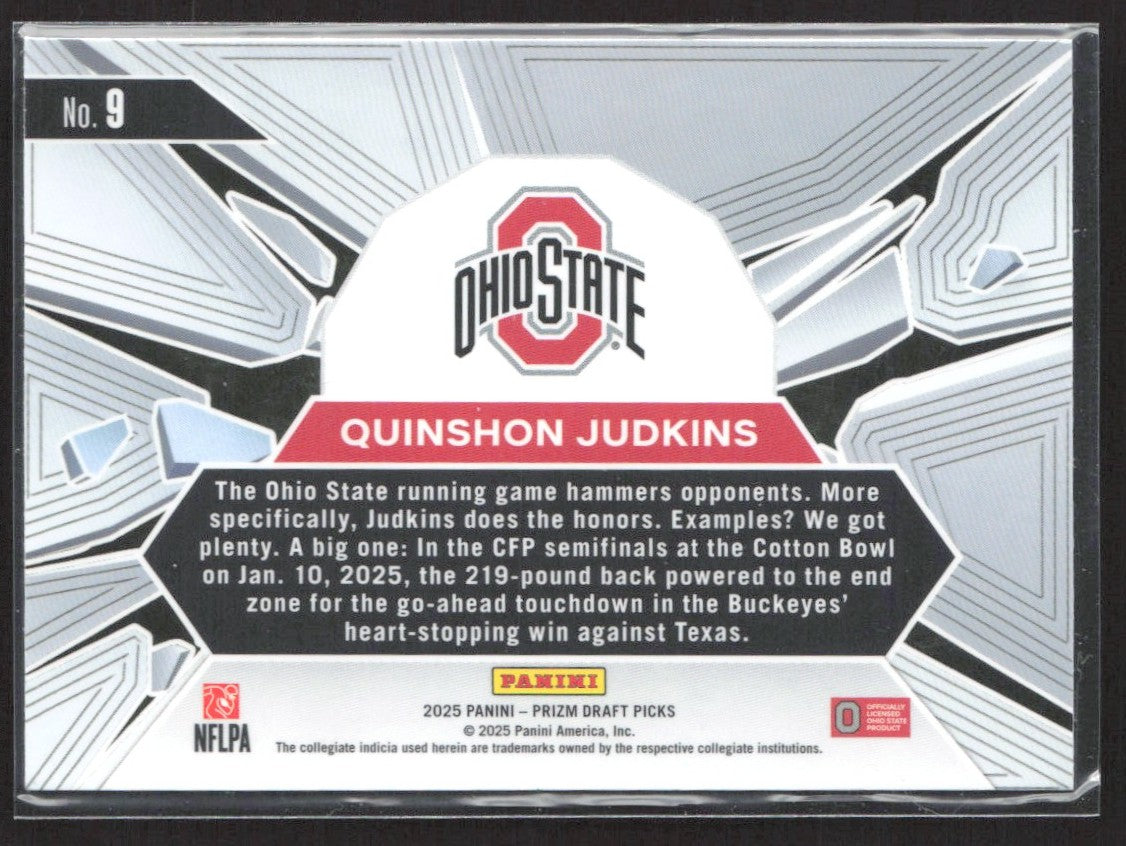 2025 Panini Prizm Draft Picks Quinshon Judkins Prizm Break #9