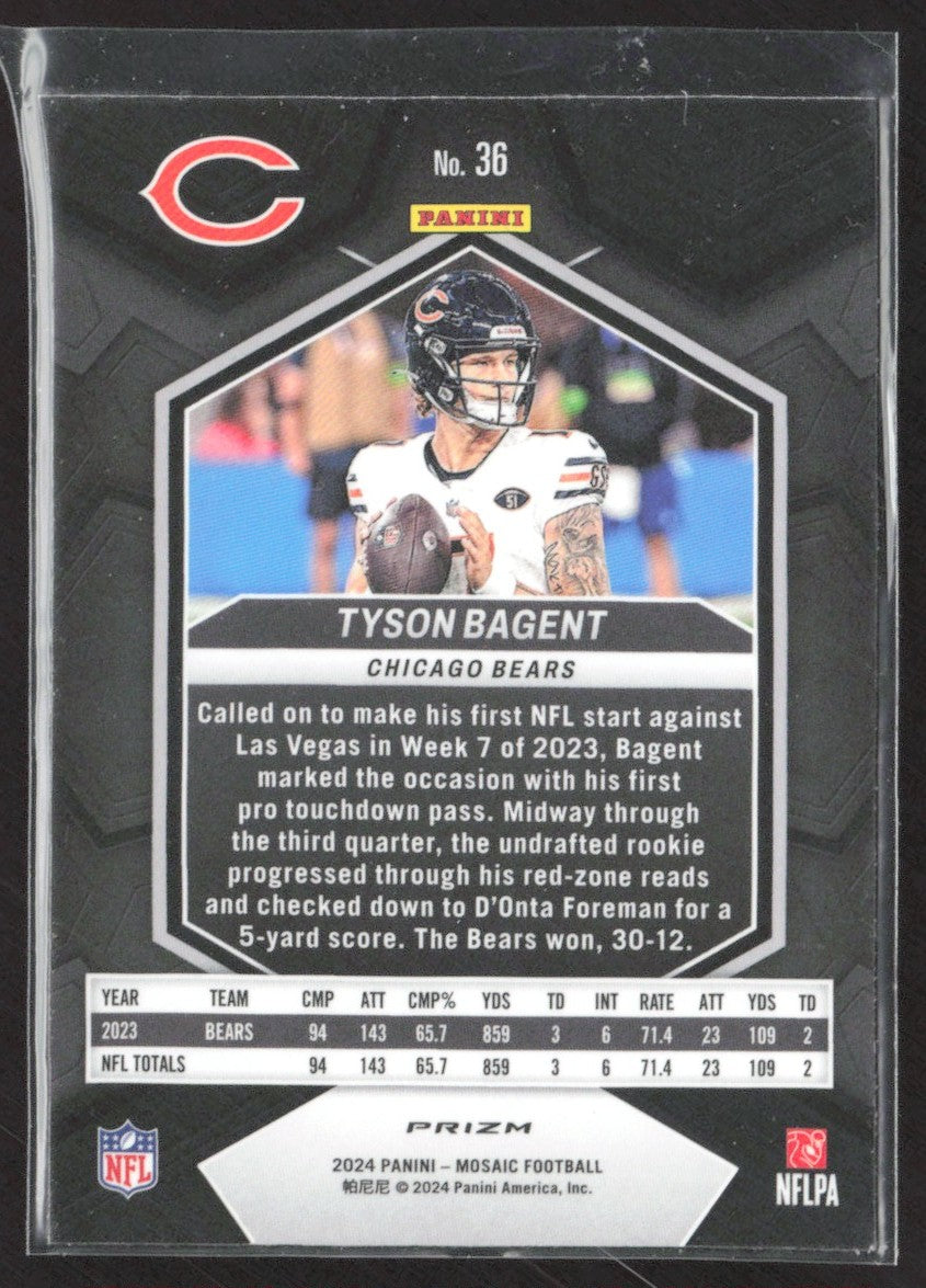 2024 Panini Mosaic Tyson Bagent Red Sparkle #36