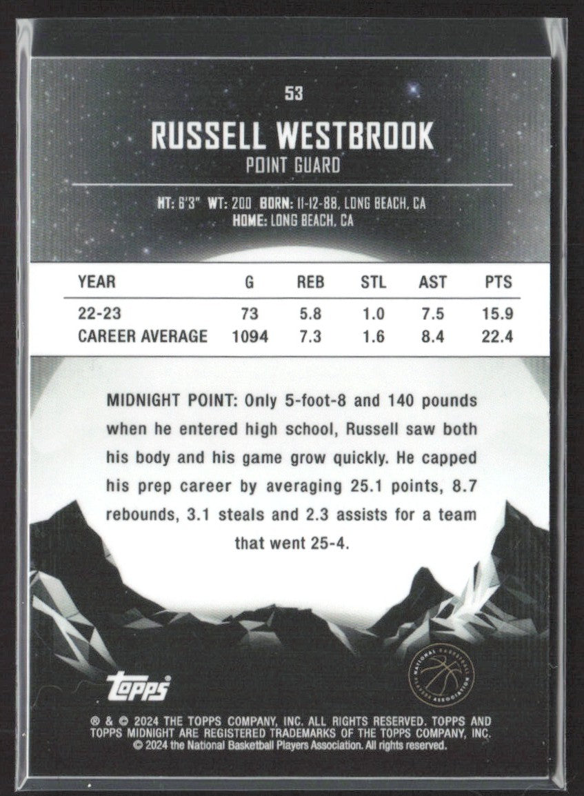 2023-24 Topps Midnight Russell Westbrook #53