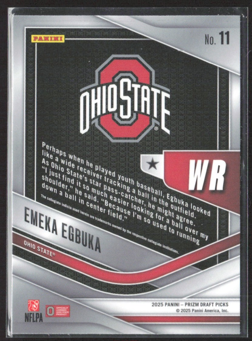 2025 Panini Prizm Draft Picks Emeka Egbuka Trophy Hunting #11
