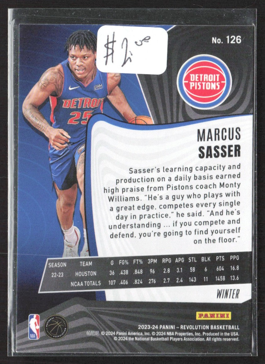 2023-24 Panini Revolution Marcus Sasser Winter #126 RC