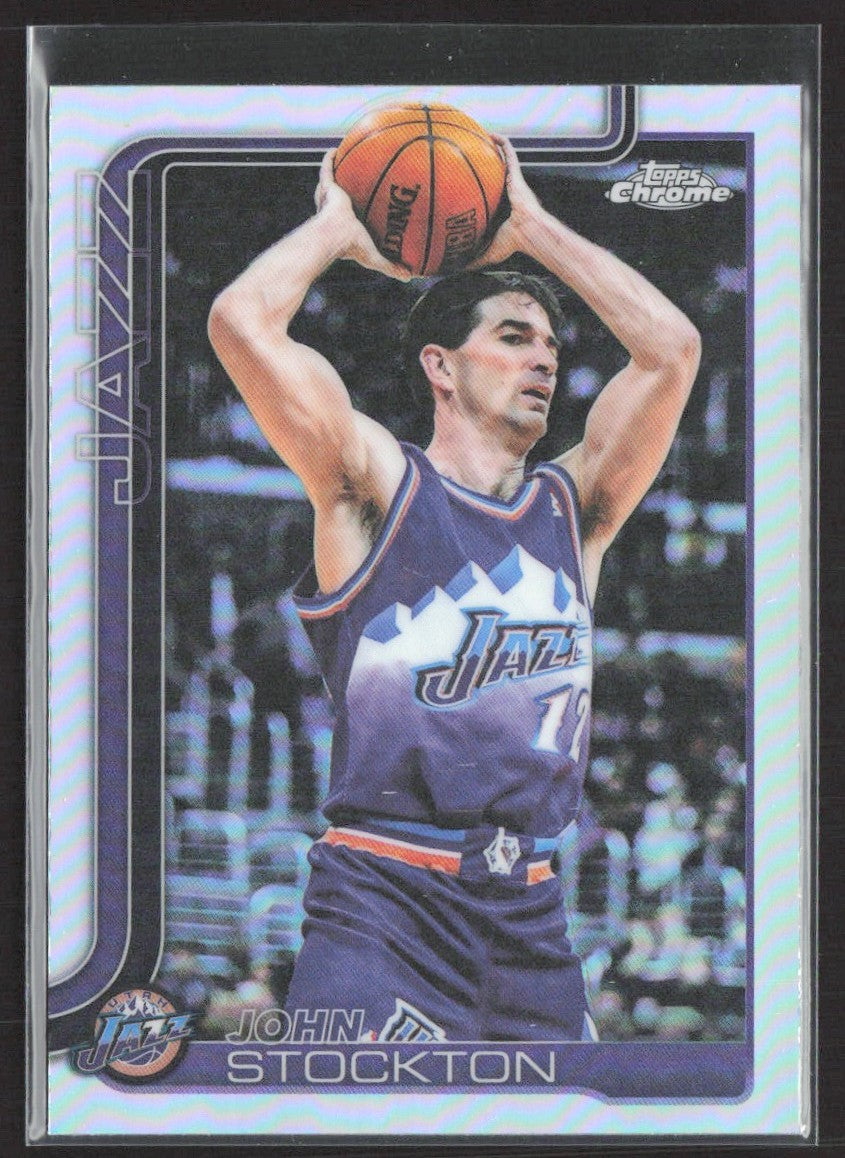 2025-26 Topps Chrome John Stockton Pulsar Refractor #250