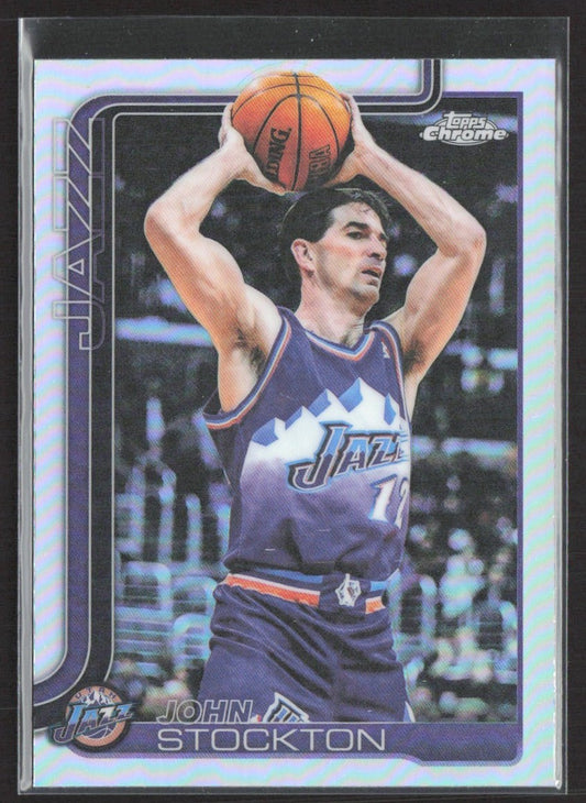 2025-26 Topps Chrome John Stockton Pulsar Refractor #250