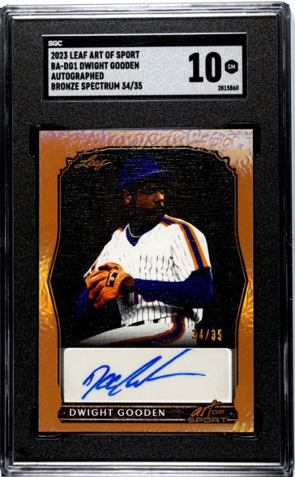2023 Leaf Art Of Sport #BA-DG1 Dwight Gooden Auto. Bronze Spectrum SGC 10