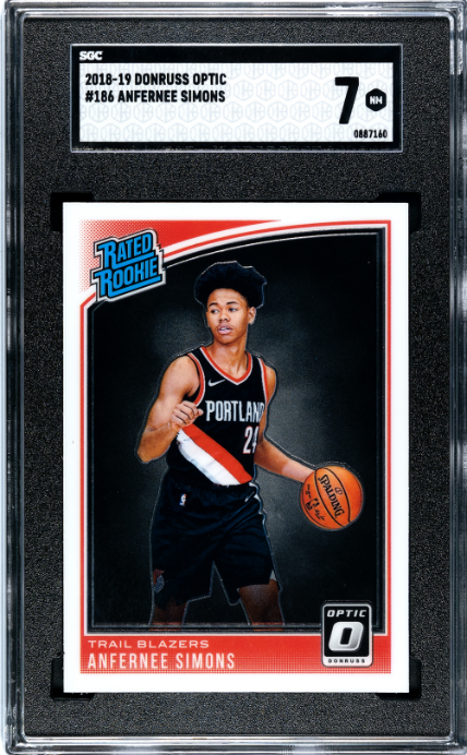 2018-19 Donruss Optic #186 Anfernee Simons SGC 7