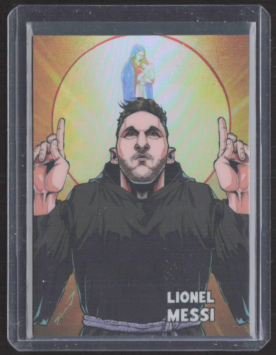 LIONEL MESSI 2026 Leaf Metal Chrome ANIME NATION OVA SILVER INTER MIAMI