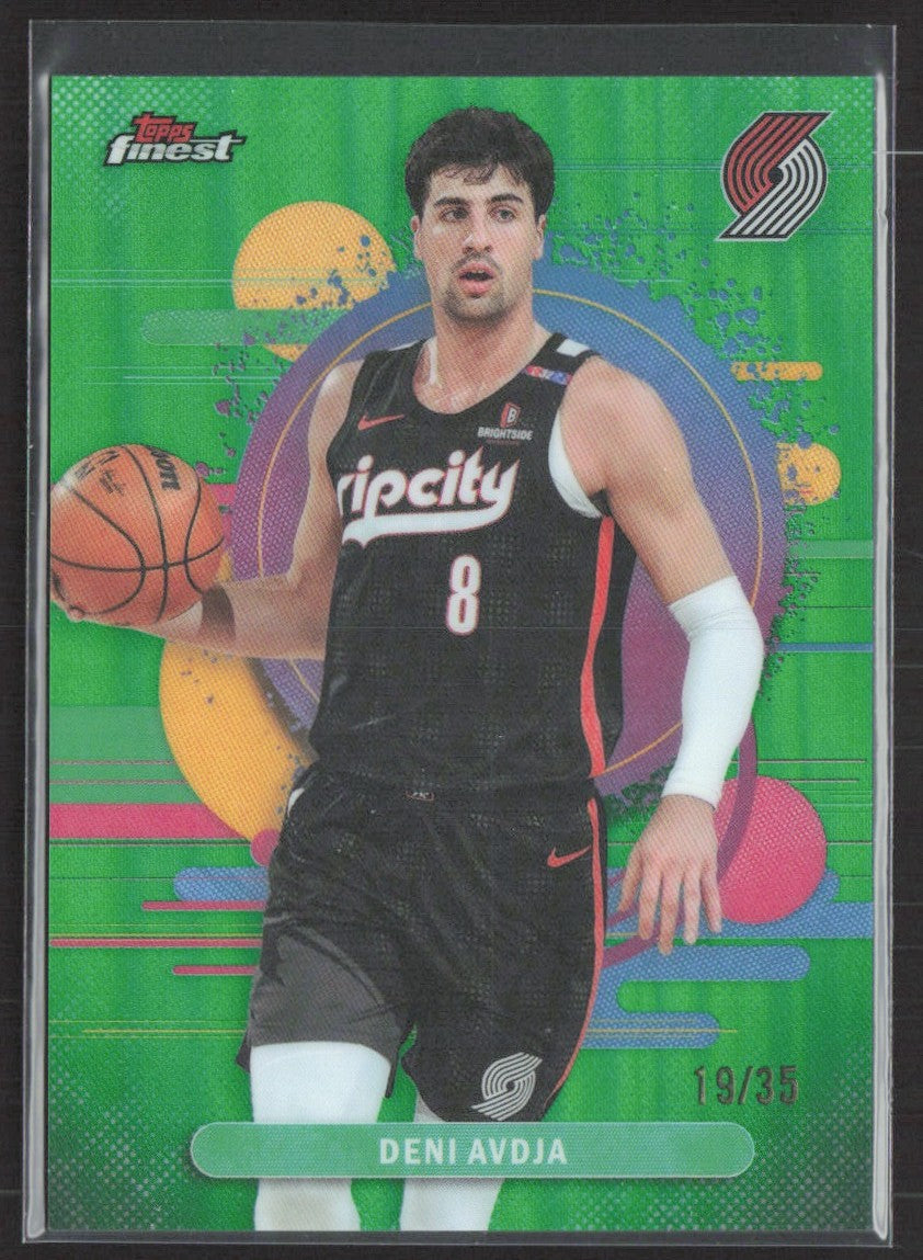 2025-26 Finest Deni Avdija Green Refractor #188 #/35 SN