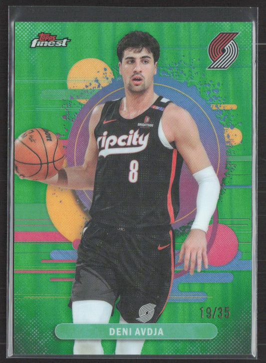 2025-26 Finest Deni Avdija Green Refractor #188 #/35 SN
