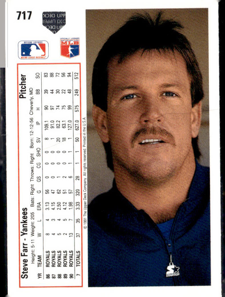 1991 Upper Deck #717 Steve Farr