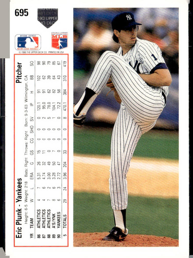 1991 Upper Deck #695b Eric Plunk