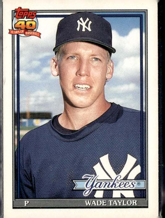 1991 Topps Traded #117T Wade Taylor Gray Card Stock (Pack Version)