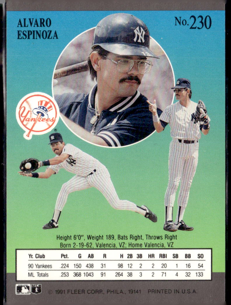 1991 Ultra #230 Alvaro Espinoza