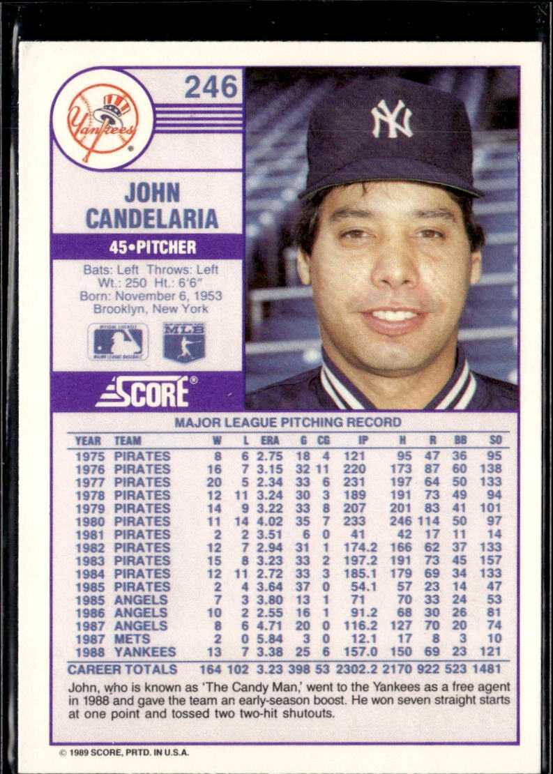 1989 Score John Candelaria Promos #246