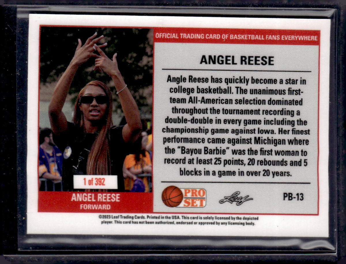 2023 Pro Set 1989 Style Angel Reese #PB-13 1 of 392