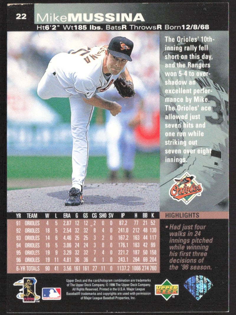 1997 Upper Deck 22 Mike Mussina