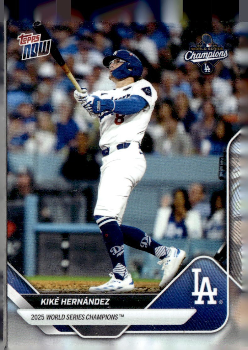 2025 Topps Now World Series Champions Los Angeles Dodgers Kike Hernandez #WS-12