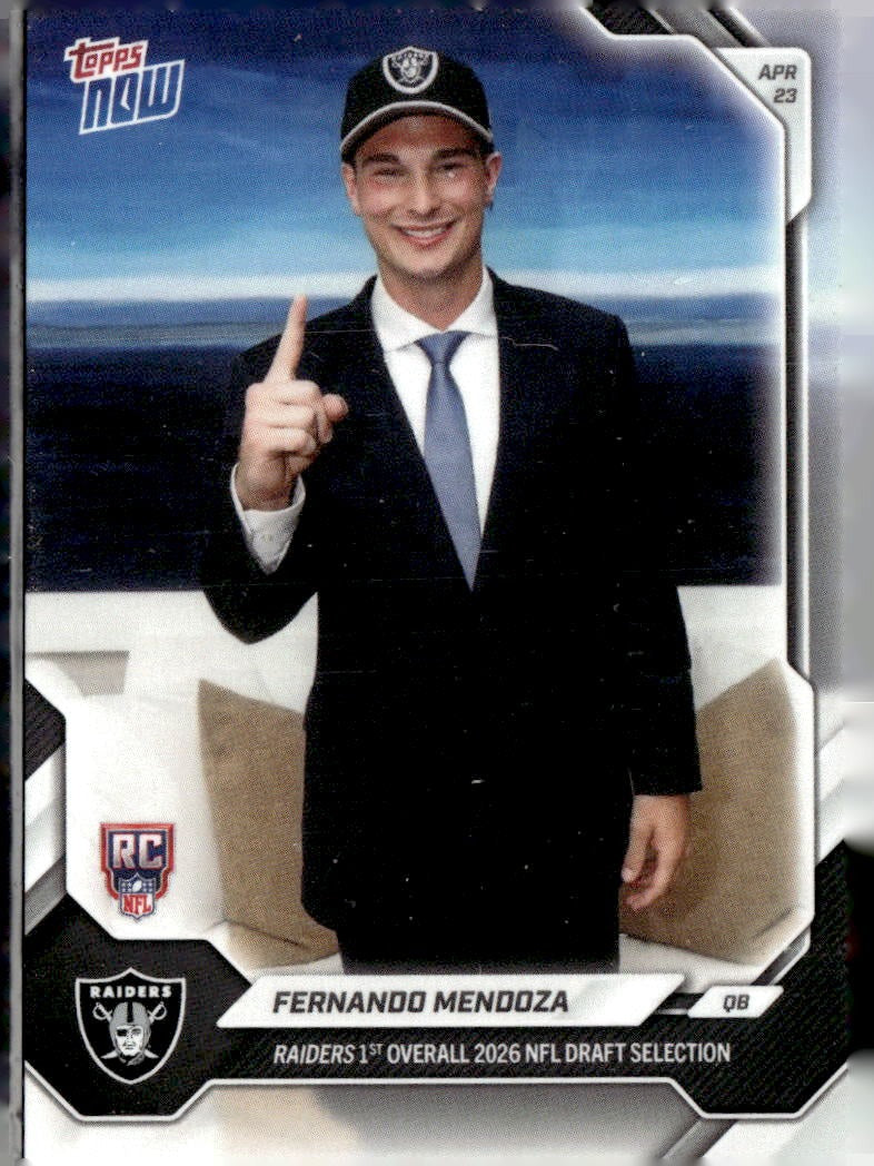 2026 Topps Now Fernando Mendoza #FMEN
