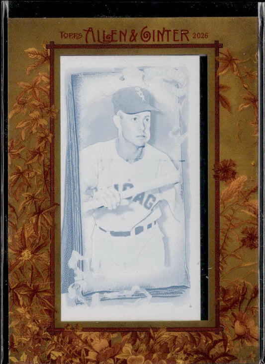 2026 Topps Allen & Ginter Nellie Fox Mini Printing Plate Cyan #60 #/1 SN, HOF