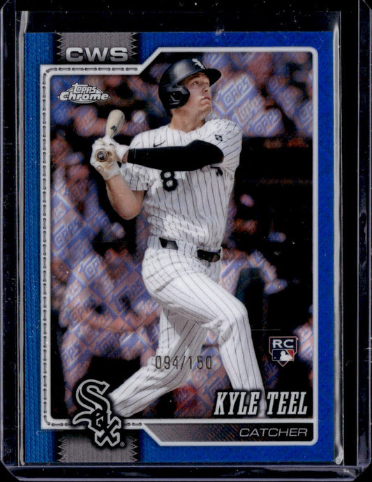 2026 Topps Chrome Logofractor Edition Kyle Teel Blue Refractor #63 #/150 SN, RC