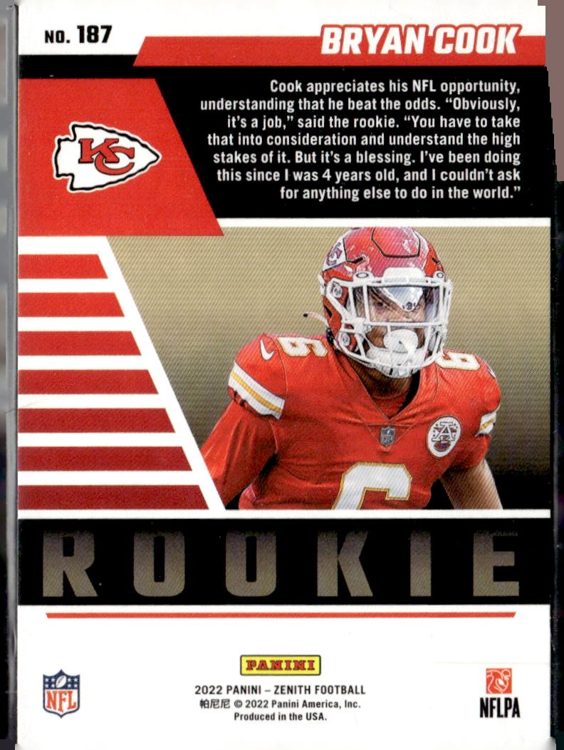 2022 Zenith Bryan Cook Retail #187 RC