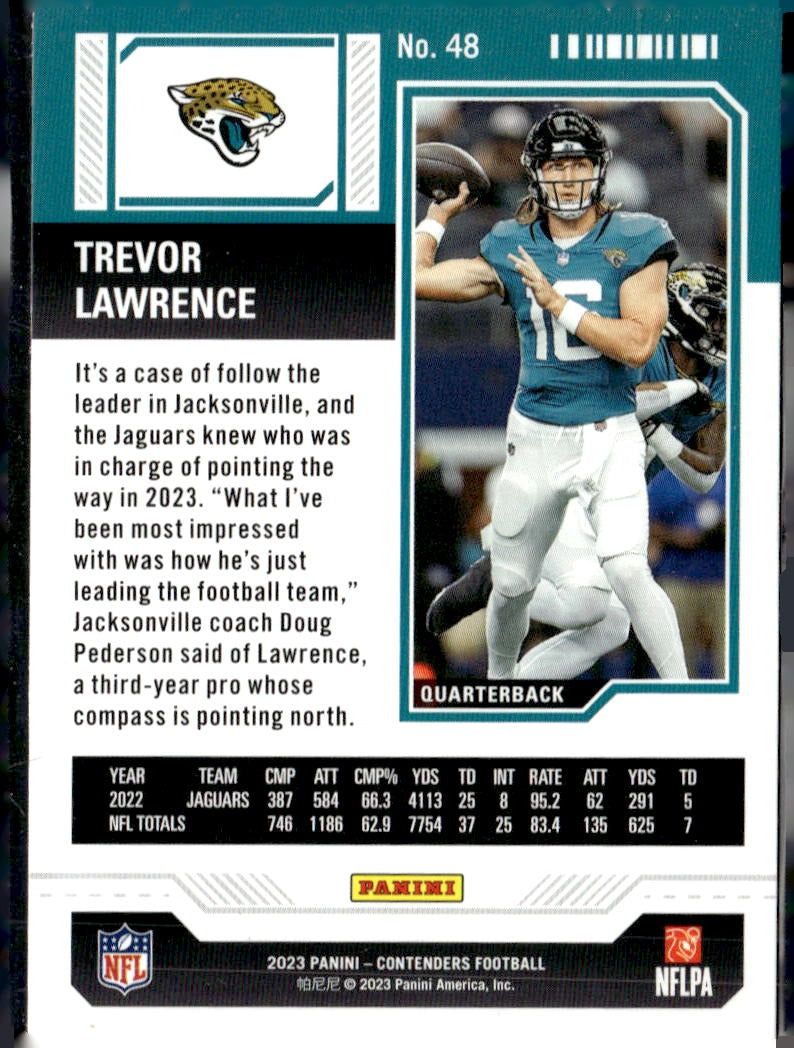 2023 Panini Contenders Trevor Lawrence #48