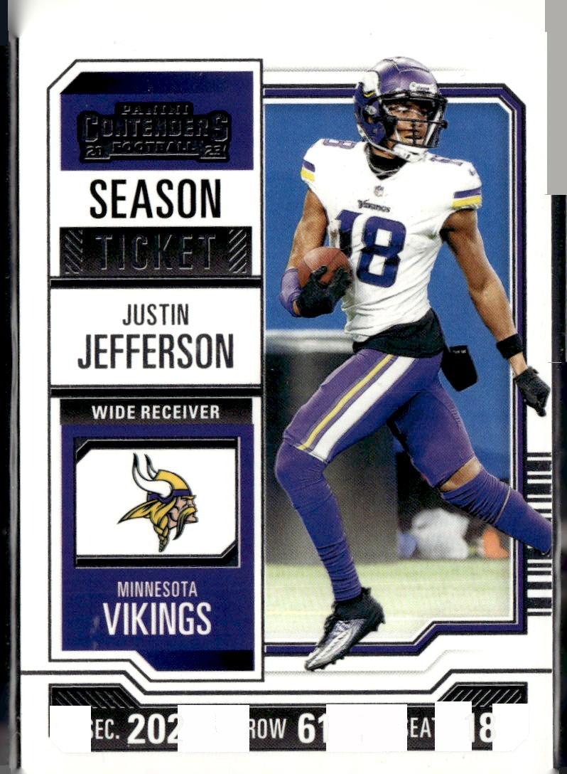 2023 Panini Contenders Justin Jefferson Season Ticket Retail #67