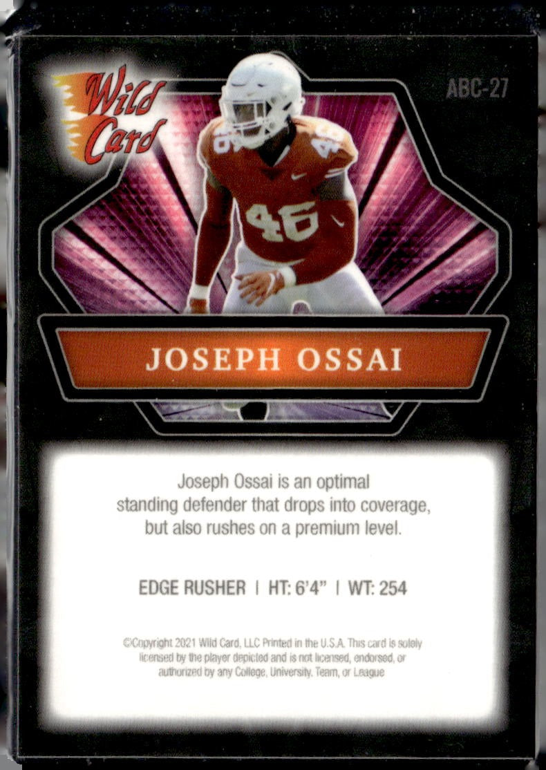 2021 Wild Card Alumination Joseph Ossai #ABC-27