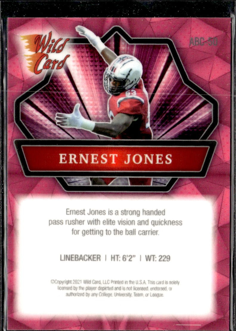 2021 Wild Card Alumination Ernest Jones #ABC-50