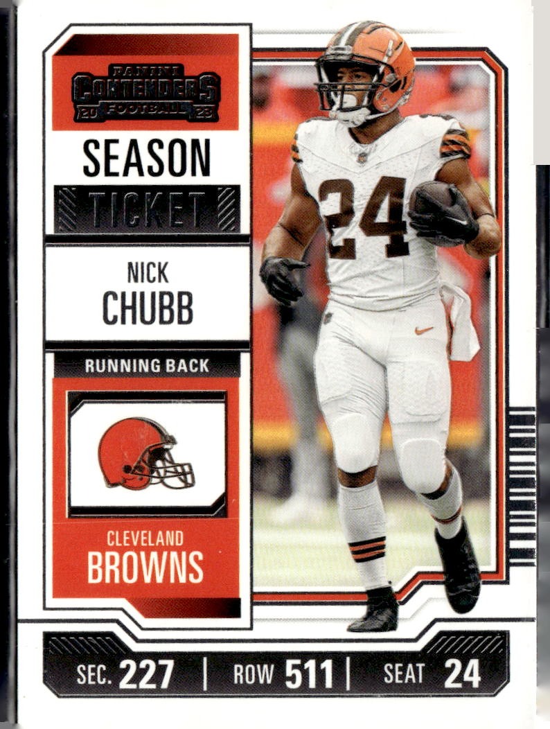 2023 Panini Contenders Nick Chubb Game Ticket Bronze #26
