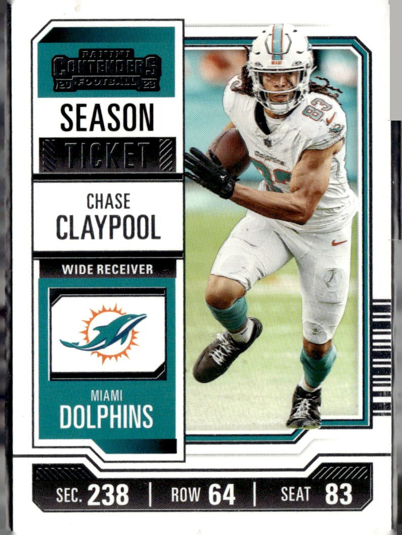 2023 Panini Contenders Chase Claypool Season Ticket Retail #17