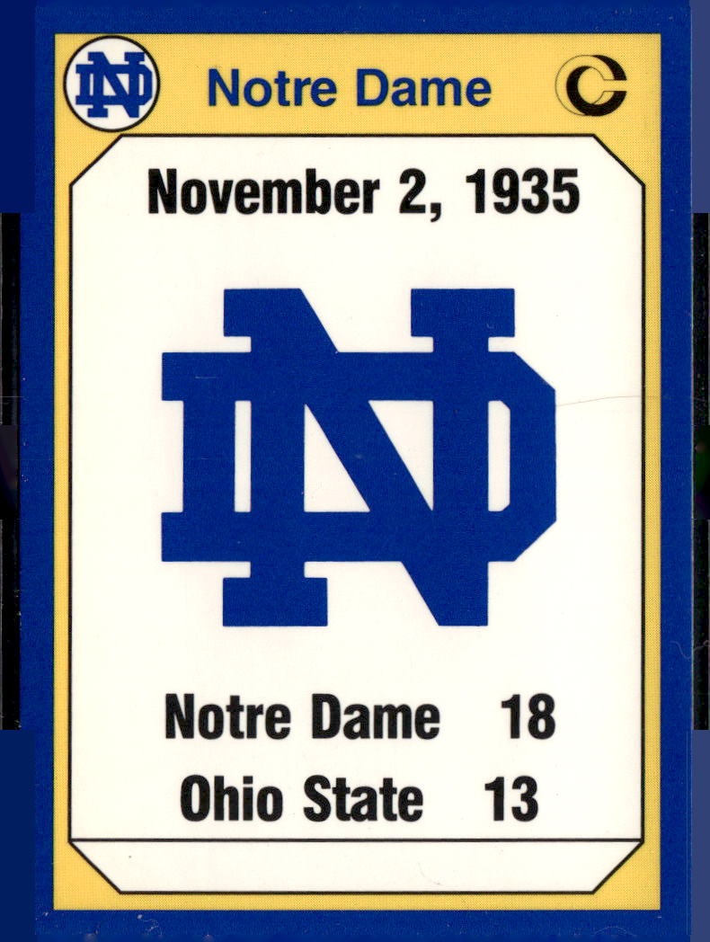 1990 Collegiate Collection Notre Dame 1966 Michigan State #187