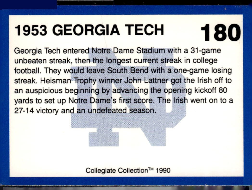 1990 Collegiate Collection Notre Dame 1966 Michigan State #187