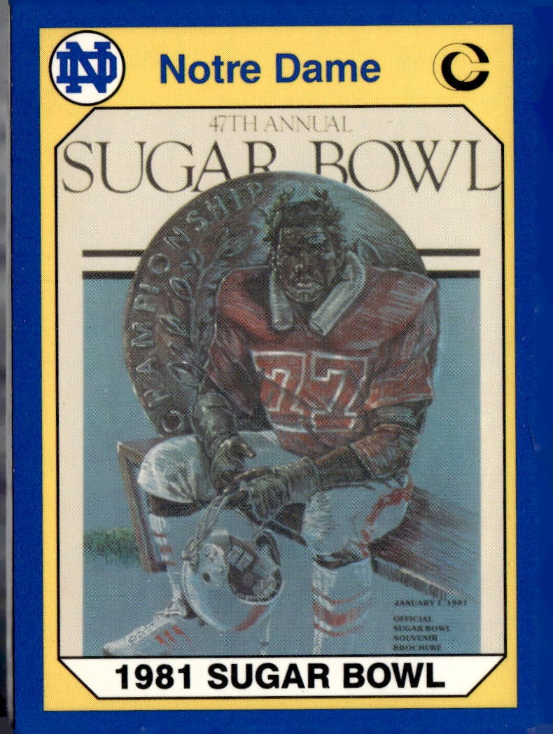 1990 Collegiate Collection Notre Dame 1981 Sugar Bowl #31