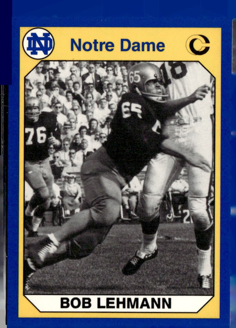 1990 Collegiate Collection Notre Dame Bob Lehmann #108