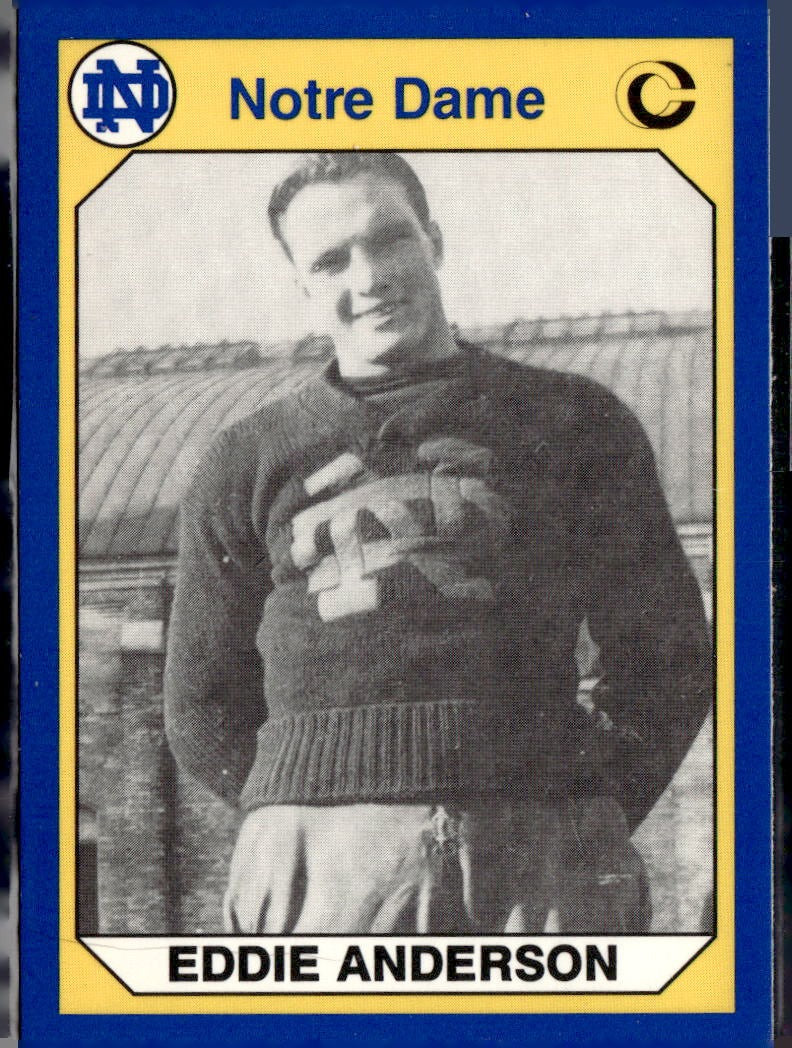 1989 Notre Dame Fighting Irish: 1903-32 Eddie Anderson #13