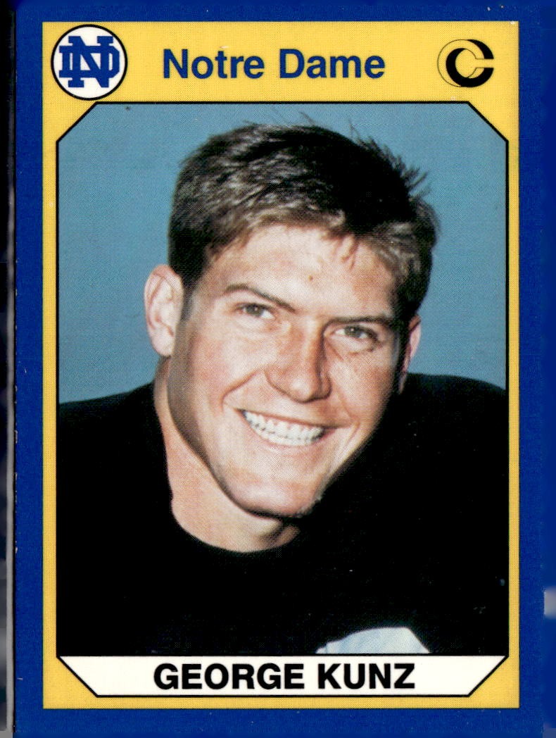 1990 Collegiate Collection Notre Dame George Kunz #7