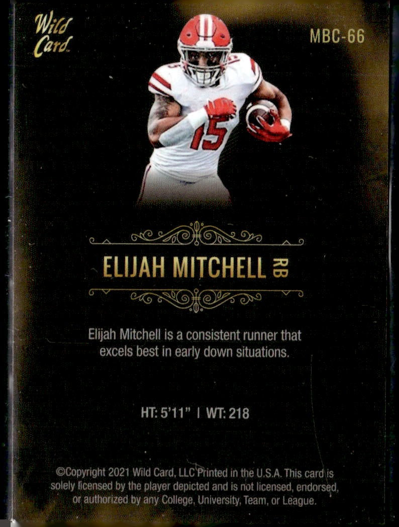 2021 Wild Card Matte Elijah Mitchell Gold #MBC-66